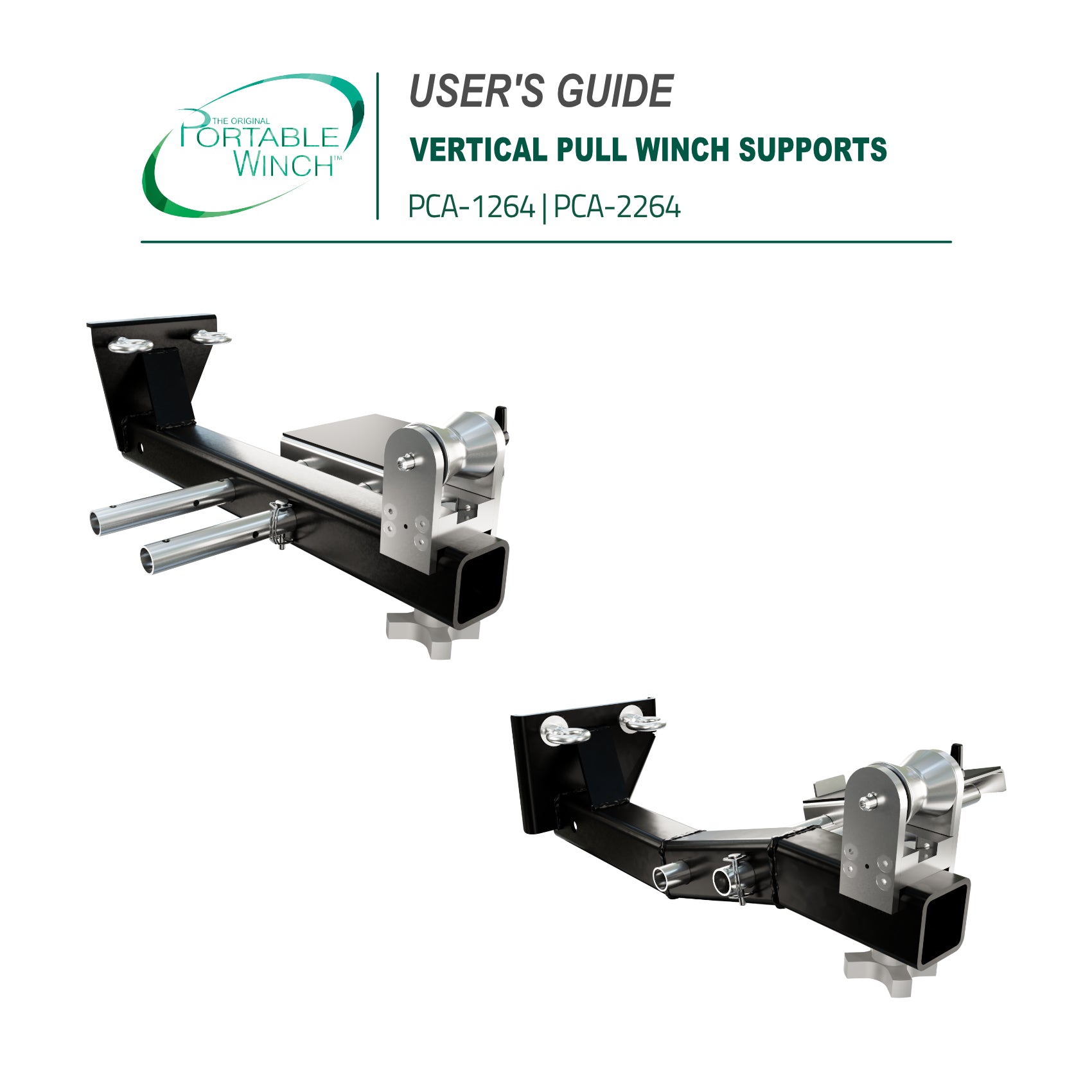 VERTICAL PULL WINCH SUPPORTS - INSTRUCTIONS – Portable Winch Industriel CAD