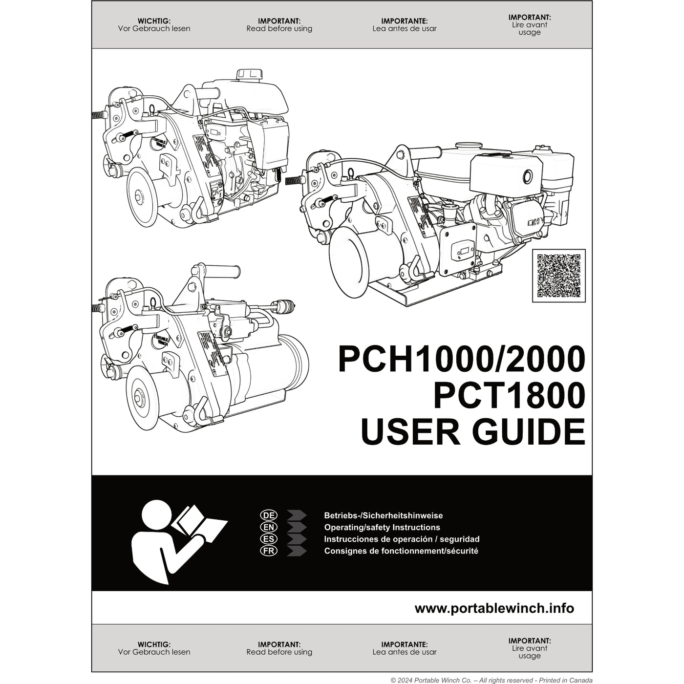 Guide de l'utilisateur pour PCH1000, PCH2000, PCT1800