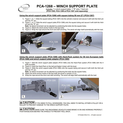 WINCH SUPPORT PLATE