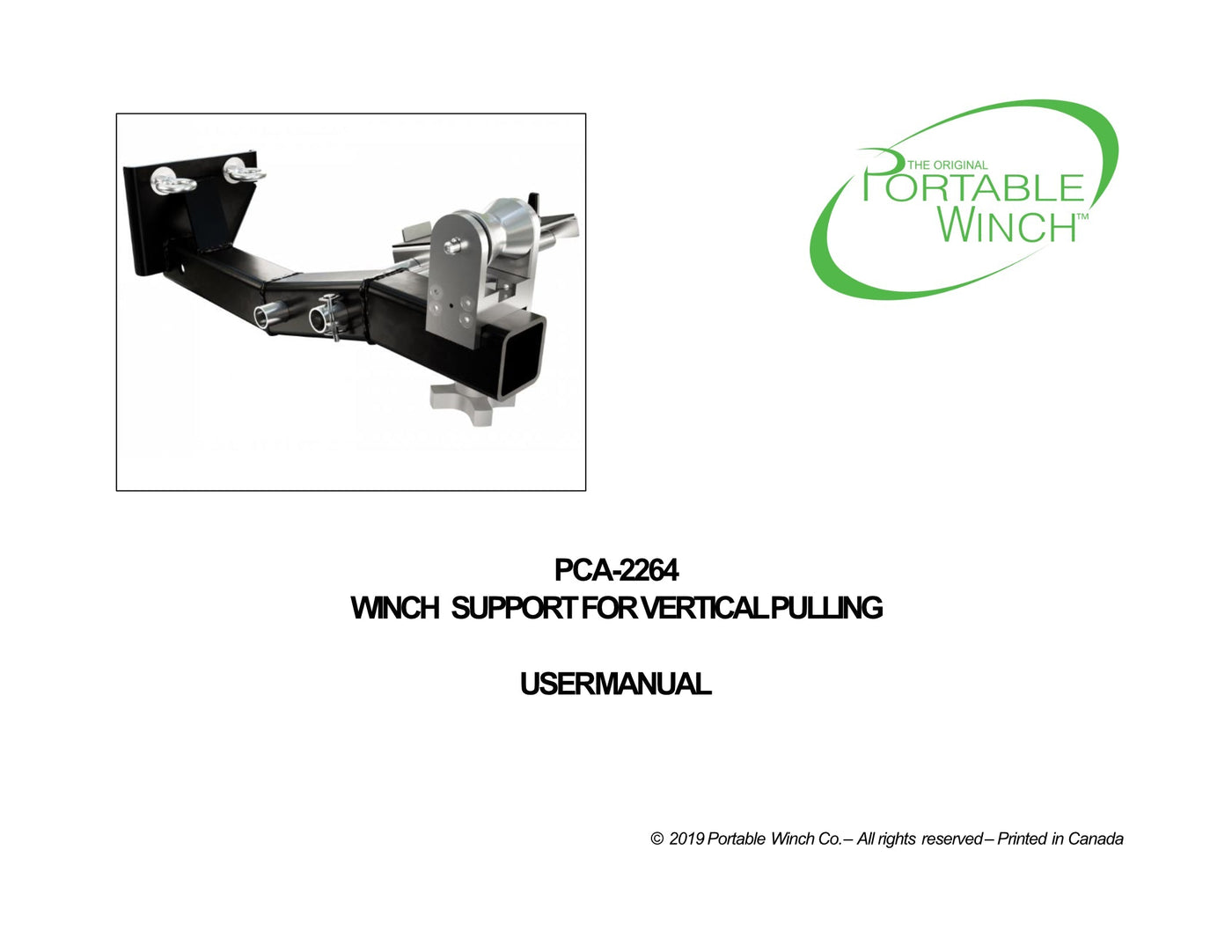 PCA-2264  VERTICAL PULL WINCH SUPPORT FOR PCH2000