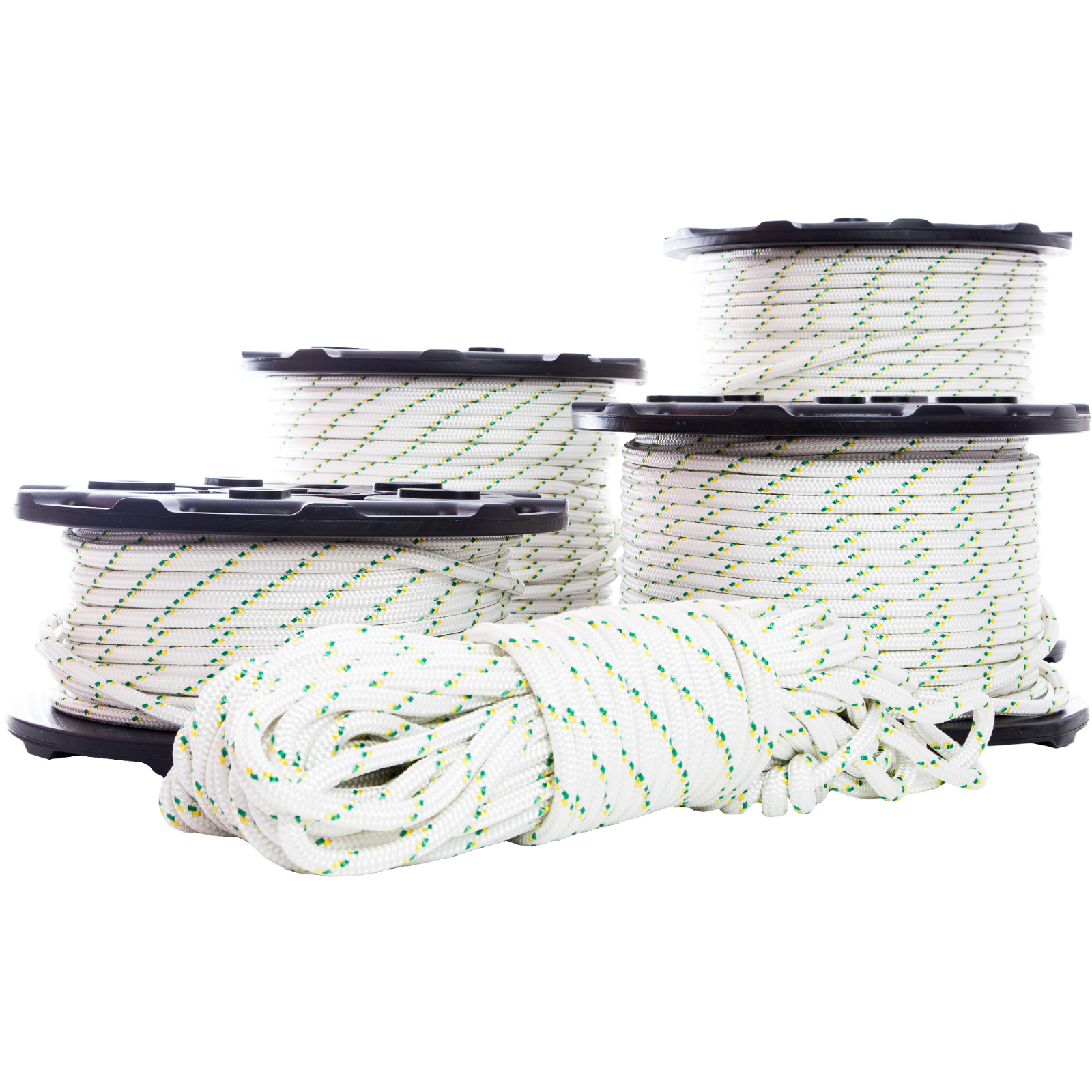 DOUBLE-BRAIDED POLYESTER ROPES Ø 1/2'' – Portable Winch Industriel CAD