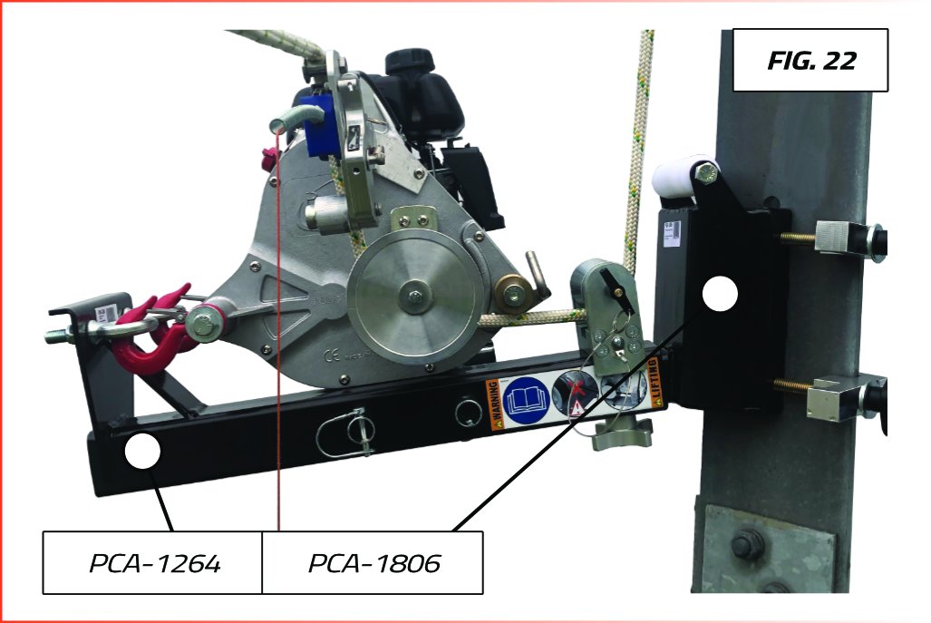 Winch Rope Support VERTICAL PULL WINCH SUPPORT – Portable Winch Industriel CAD