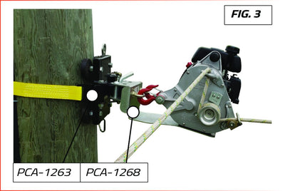 TREE-MOUNT WINCH ANCHORING SYSTEM WITH RUBBER PADS